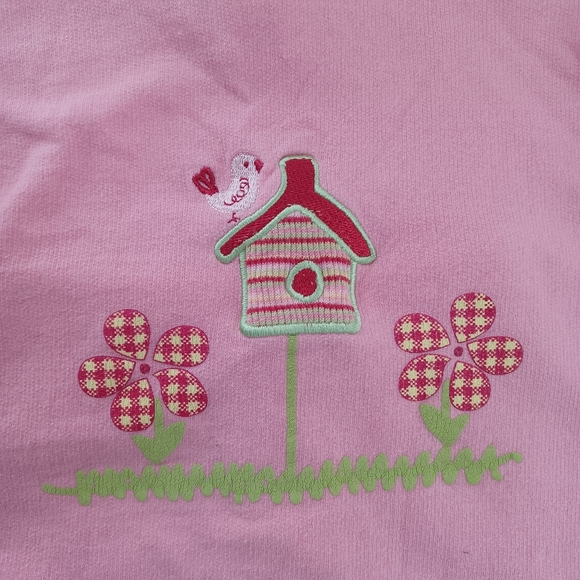 Adorable Pullover 1/4 Zip Top with Birdhouse and Flower Detail & Matching Pants - Picture 2 of 16